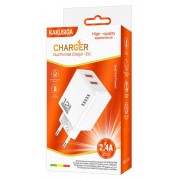 KAKUSIGA φορτιστής τοίχου KSC-1237, 2x USB, 12W, λευκός
