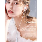 KAKUSIGA earphones με μικρόφωνο KSC-1303, 3.5mm σύνδεση, 10mm, 1.1m, μαύρα