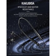 KAKUSIGA earphones KSC-1472 με μαγνήτη, Bluetooth, 10mm, 130mAh, μαύρα