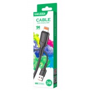 KAKUSIGA καλώδιο Lightning σε USB KSC-805, 2.4A, 480Mbps, 1m, μαύρο