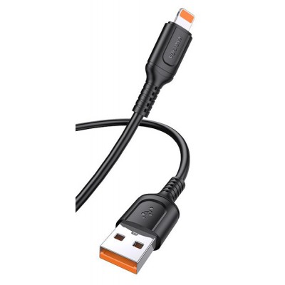 KAKUSIGA καλώδιο Lightning σε USB KSC-805, 2.4A, 480Mbps, 1m, μαύρο