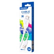 KAKUSIGA καλώδιο micro USB σε USB KSC-805, 2.4A, 480Mbps, 1m, λευκό