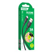 KAKUSIGA καλώδιο USB-C σε USB KSC-953, σιλικόνης, 3A, 480Mbps, 1m, μαύρο
