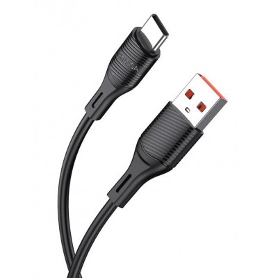 KAKUSIGA καλώδιο USB-C σε USB KSC-953, σιλικόνης, 3A, 480Mbps, 1m, μαύρο