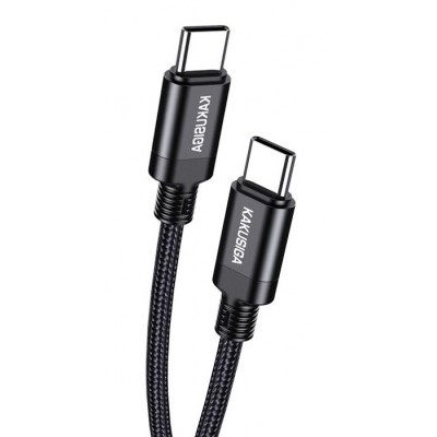 KAKUSIGA καλώδιο USB-C σε USB-C KSC-970, 60W, 480Mbps, 1m, μαύρο