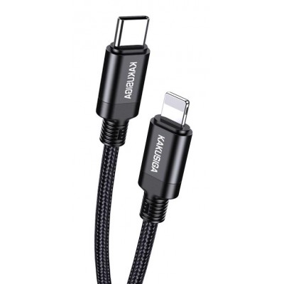 KAKUSIGA καλώδιο Lightning σε USB-C KSC-970, 27W, 480Mbps, 1m, μαύρο