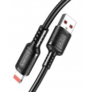 KAKUSIGA καλώδιο Lightning σε USB KSC-984, σιλικόνης, 3Α, 480Mbps, 1m, μαύρο