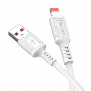KAKUSIGA καλώδιο Lightning σε USB KSC-984, σιλικόνης, 3Α, 480Mbps, 1m, λευκό