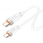 KAKUSIGA καλώδιο USB-C σε USB-C KSC-995, σιλικόνης, 100W, 480Mbps, 1m, λευκό