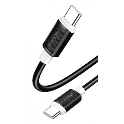 KAKUSIGA καλώδιο USB-C σε USB-C KSC-998, σιλικόνης, 100W, 480Mbps, 1m, μαύρο