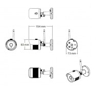 LONGSE IP κάμερα LBH30FG400W, WiFi, 2.8mm, 1/3" CMOS, 4MP, SD, IP67