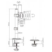 BRATECK βάση γραφείου LDT66-C01 για οθόνη 17"-32", έως 9kg