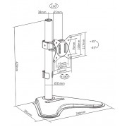 BRATECK βάση γραφείου LDT66-T01 για οθόνη 17"-32", έως 9kg