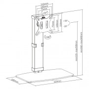 BRATECK βάση γραφείου οθόνης LDT67-T01, 17-32", έως 8kg