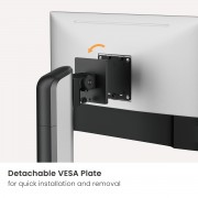 BRATECK βάση γραφείου οθόνης LDT70-T01, 17-49", έως 18kg, heavy duty