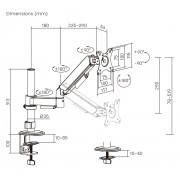 BRATECK βάση γραφείου οθόνης LDT97-C012PE, 17-32", έως 9kg