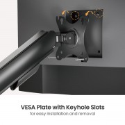 BRATECK βάση γραφείου για 2x οθόνες LDT97-C024PE, 17-32", έως 9kg