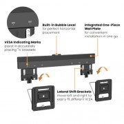 BRATECK επιτοίχια βάση LED-1944 για TV 32"-65", ultra slim, έως 75kg