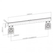 BRATECK επιτοίχια βάση LED-1948 για TV 43"-100", ultra slim, έως 75kg