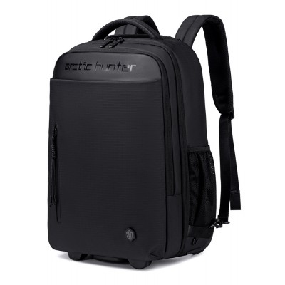 ARCTIC HUNTER τσάντα ταξιδίου LG00657-1 με θήκη laptop 15.6", τροχήλατη, 27L, μαύρη