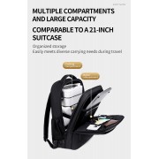 ARCTIC HUNTER τσάντα ταξιδίου LG1500165 με θήκη laptop 15.6", τροχήλατη, 27L, μαύρη