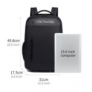 ARCTIC HUNTER τσάντα ταξιδίου LG1500165 με θήκη laptop 15.6", τροχήλατη, 27L, μαύρη