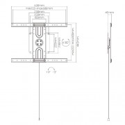 BRATECK επιτοίχια βάση τηλεόρασης LP69-46F , 37-80", έως 50kg