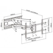 BRATECK επιτοίχια βάση LPA49-486XLD για τηλεόραση 43"-90", έως 80kg