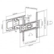 BRATECK επιτοίχια βάση LPA69-446 για τηλεόραση 32-70", full motion, 45kg