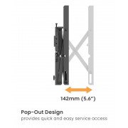 BRATECK επιτοίχια βάση LVW02E-46T για τηλεόραση 37-70", Pop-Out, 70kg