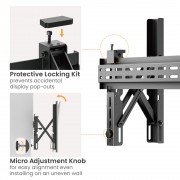 BRATECK επιτοίχια βάση LVW02E-48T για τηλεόραση 37-70", Pop-Out, 70kg