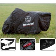 MORETTI κουκούλα μηχανής LXMA2753 με θήκη, L 246x104x127cm, μαύρη