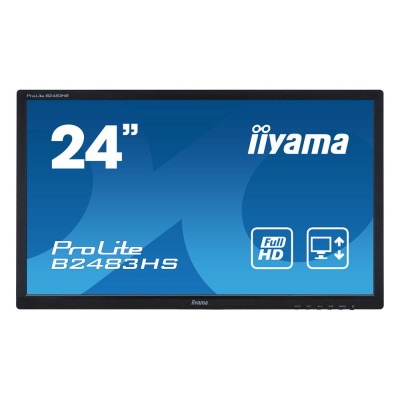 IIYAMA used οθόνη B2483HS LED, 24" Full HD, VGA/HDMI/DisplayPort, χωρίς βάση, Grade B