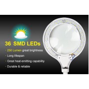 PROSKIT μεγεθυντικός φακός MA-1010U, κλιπ & βάση, LED, 3D 1.75x, λευκός