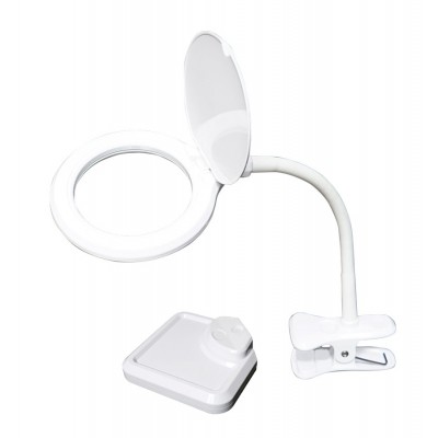 PROSKIT μεγεθυντικός φακός MA-1010U, κλιπ & βάση, LED, 3D 1.75x, λευκός