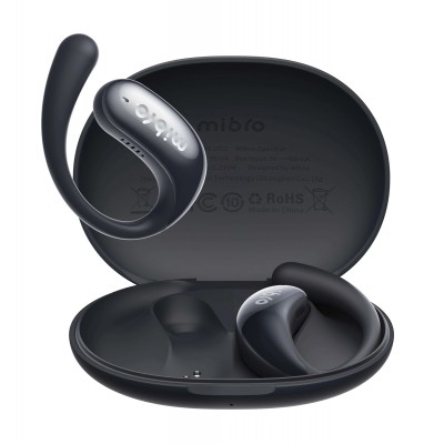 MIBRO earphones με θήκη φόρτισης OpenEar, OWS, ENC, 45/400mAh, μαύρα
