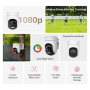 MERCUSYS smart κάμερα MC500, 1080p, WiFi, PTZ, SD, IP65, EU/1.0