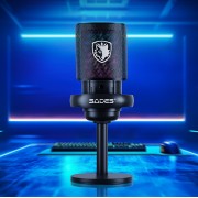 SADES gaming μικρόφωνο TYTO με βάση γραφείου & επιτραπέζια, pop φίλτρο, καρδιοειδές, USB, μαύρο