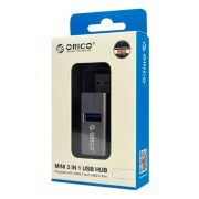ORICO USB hub MINI-U32L, 3x θυρών, 5Gbps, USB σύνδεση, γκρι