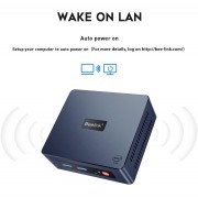 BEELINK mini PC Mini S, Intel CPU N5095, 8GB, 256GB SSD, Windows 11 Pro