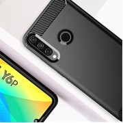 POWERTECH Θήκη Carbon Flex MOB-1524, Huawei Y6p, μαύρη