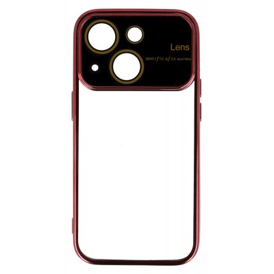 POWERTECH θήκη Electro Lens MOB-1946 για iPhone 15, διάφανη-βυσσινί