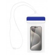 POWERTECH αδιάβροχη θήκη smartphone MOB-2013, IPX8, μπλε-λευκή