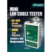 PROSKIT tester καλωδίων δικτύου MT-7031 για RJ45/11/12/22 & BNC