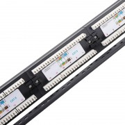 POWERTECH patch panel NETW-0027 για rack 19"/1U, 24 θυρών, CAT 6 UTP, μαύρο