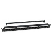 POWERTECH patch panel NETW-0027 για rack 19"/1U, 24 θυρών, CAT 6 UTP, μαύρο