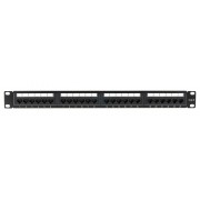 POWERTECH patch panel NETW-0027 για rack 19"/1U, 24 θυρών, CAT 6 UTP, μαύρο