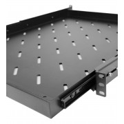 POWERTECH πτυσσόμενο ράφι για rack 19" NETW-0041, βάθος 570mm, μαύρο