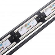 POWERTECH patch panel NETW-0046 για rack 19"/1U, 24 θυρών, CAT 6 UTP, μαύρο