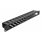 POWERTECH cable management NETW-0047 για rack 19"/1U, μεταλλικό, μαύρο